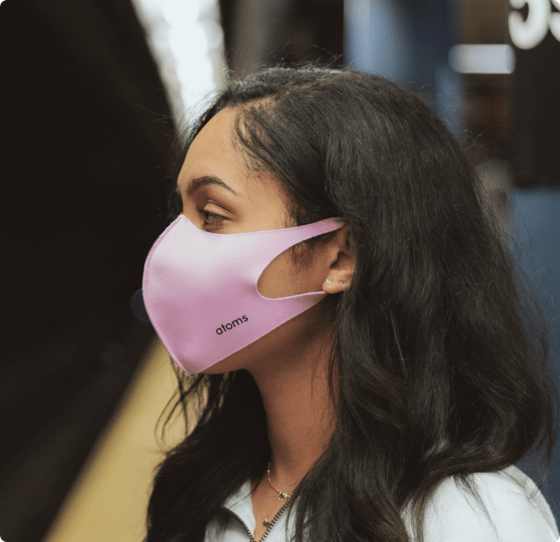 Woman wearing mask